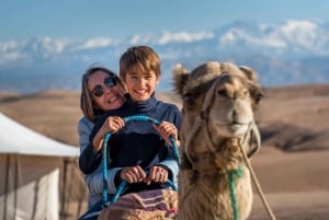 Camel Ride in Agafay Desert at sunset