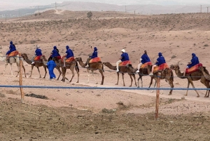 Paseo en camello al atardecer con cena y espectáculo (grupo pequeño)