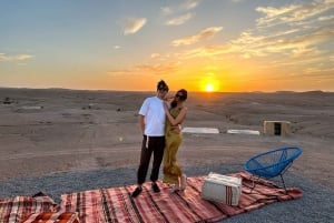 From Marrakesh: Sunset Dinner in Agafay at Berber Camp