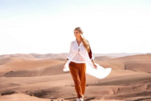 Marrakech, öken Agafay Desert Dinner Show med fyrhjuling och kamel