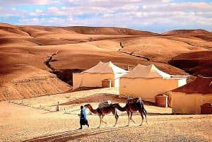 Marrakech, öken Agafay Desert Dinner Show med fyrhjuling och kamel