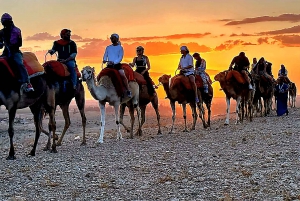 Marrakech : Dîner-spectacle dans le désert d'Agafay avec quad et chameau