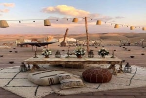 Fantastic Dinner with Sunset in Desert Agafay