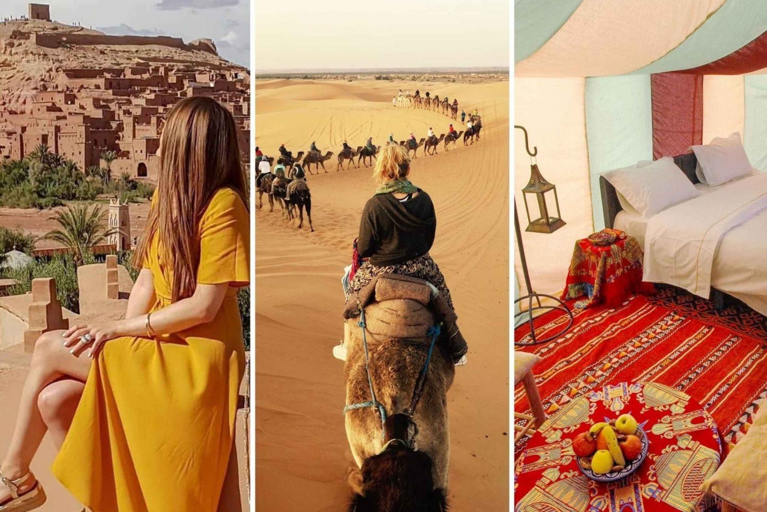 Z Fezu: 3-dniowa wycieczka na pustynię do Merzougi i Marrakeszu