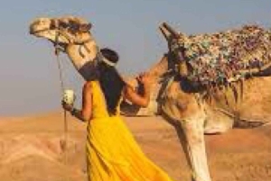 Au départ de Marrakech : Promenade à cheval dans le désert d'Agafay avec coucher de soleil