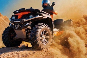 マラケシュ発：アガファイ砂漠でのクワッドバイク ツアー、ディナーとショー付き