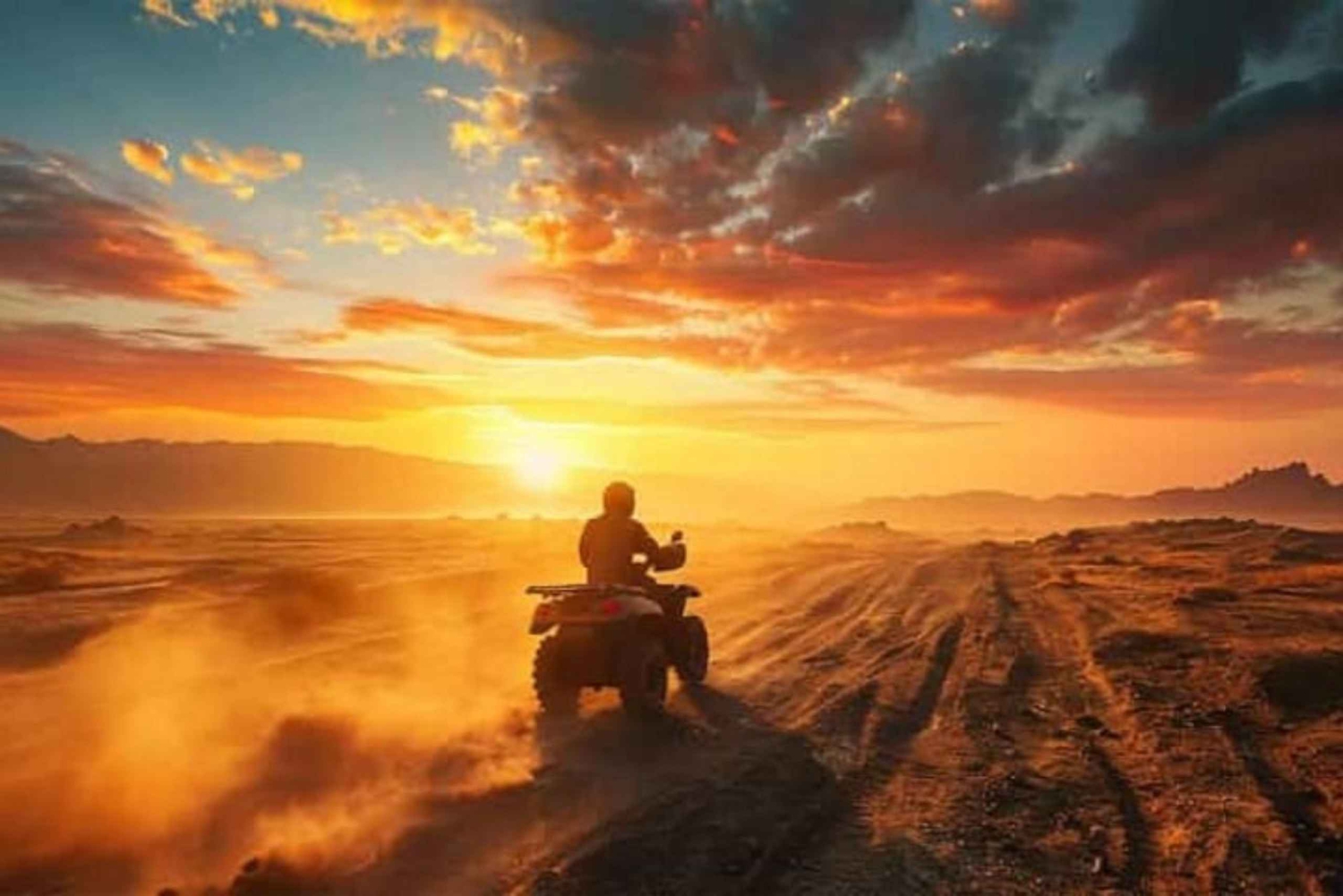 マラケシュ発：アガファイ砂漠で四輪バギー＆ラクダ乗り＆ディナーショーをお楽しみください