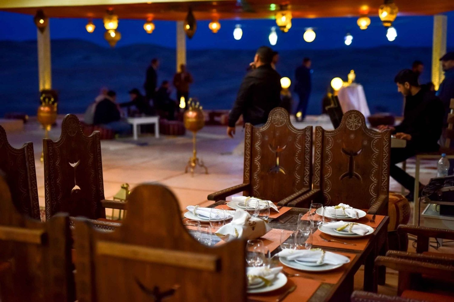 From Marrakech: Agafay Desert Sunset Dinner with Live Music