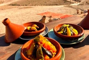 From Marrakech: Agafay Desert Sunset Dinner with Live Show