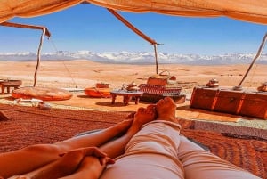 From Marrakech: Agafay Desert Sunset Dinner with Live Show