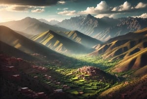 Au départ de Marrakech : Excursion d'une journée dans les montagnes de l'Atlas avec promenade à dos de chameau