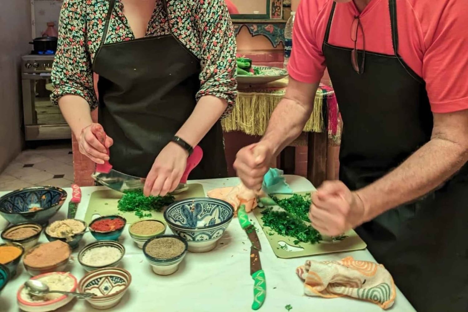 Depuis Marrakech : atelier culinaire et excursion d'une journée dans l'Atlas