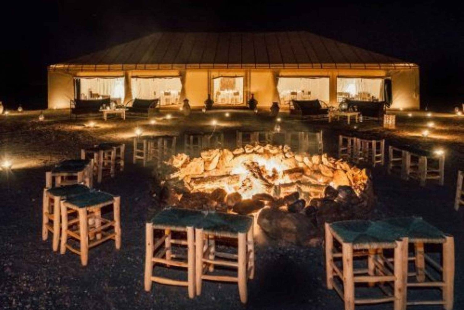 From Marrakech: Dinner in Agafay Desert with Sunset