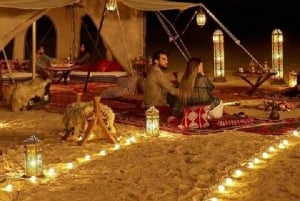 Från Marrakech: Middag i Agafayöknen med solnedgång