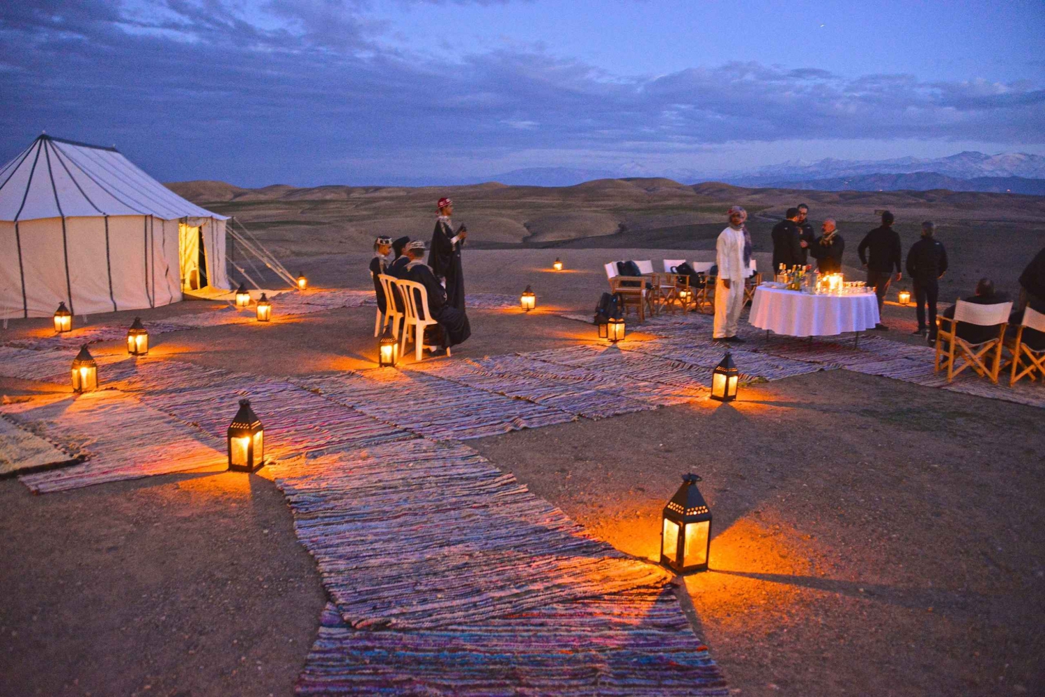 From Marrakech : Magical dinner in Agafay desert wit Camel