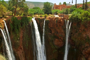 Marrakech: Excursión de un día a las cascadas de Ouzoud con guía y paseo en barco