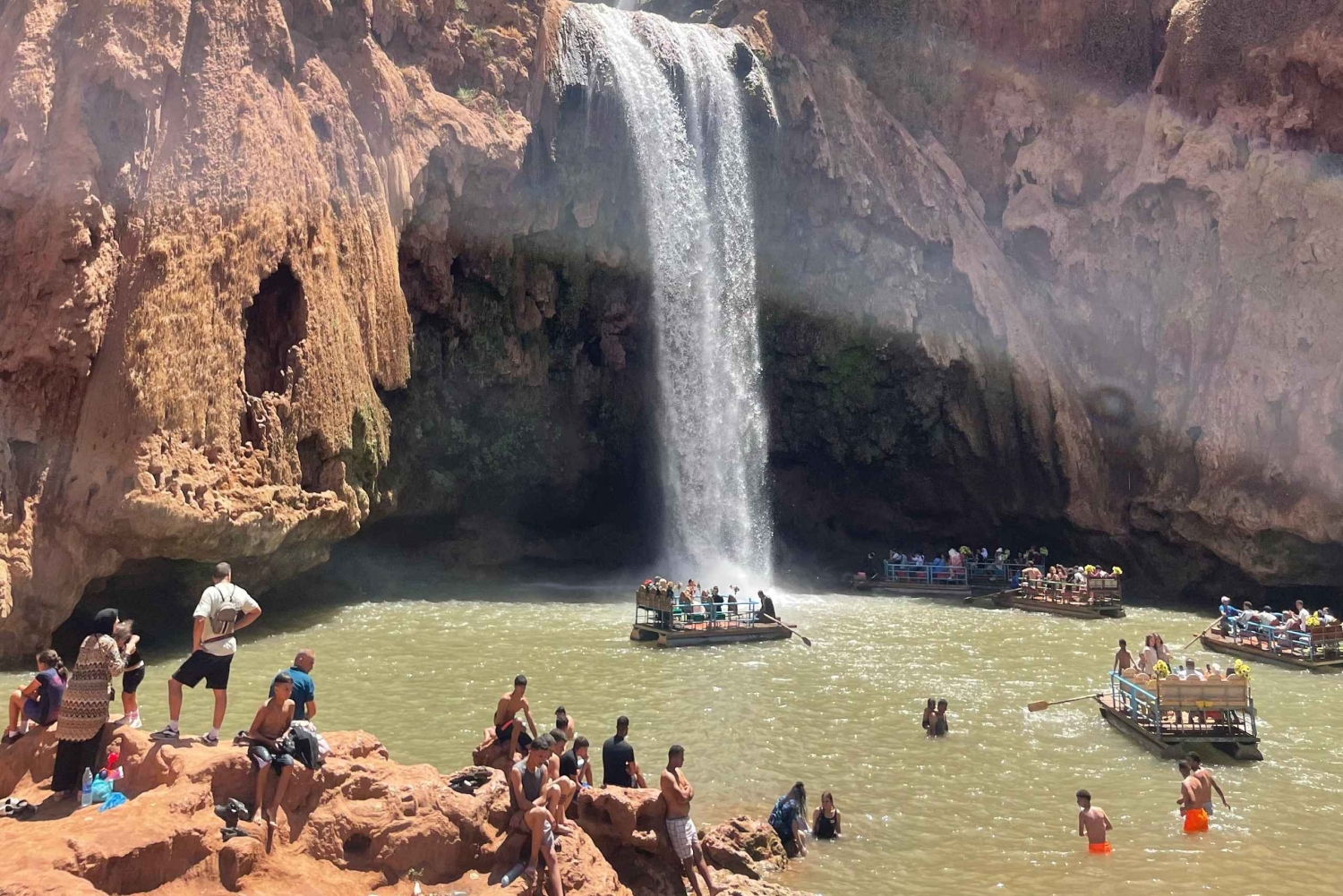 Vanuit Marrakech: Ouzoud watervallen begeleide wandeling en boottocht