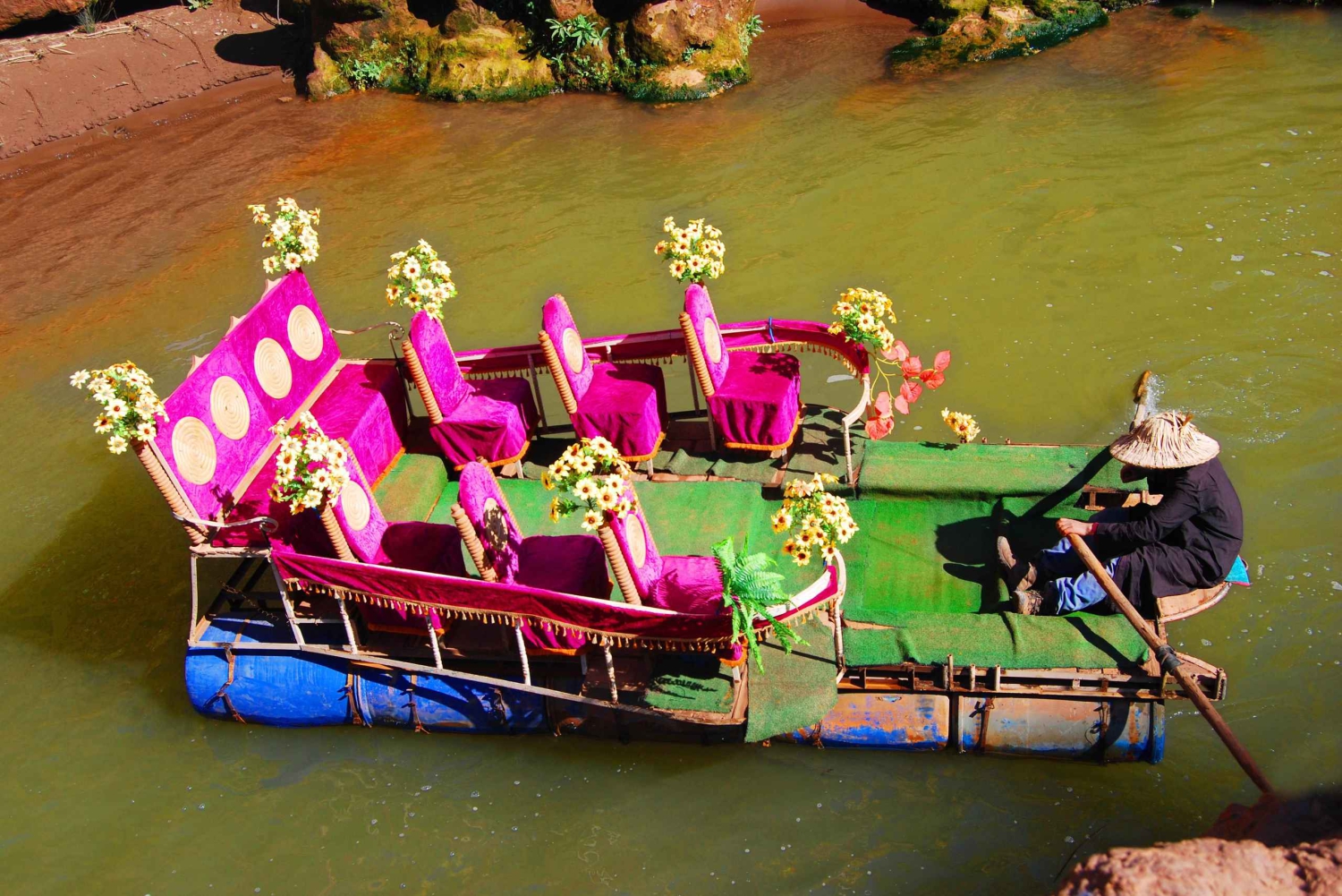 Depuis Marrakech : visite guidée des cascades d'Ouzoud et sortie en bateau