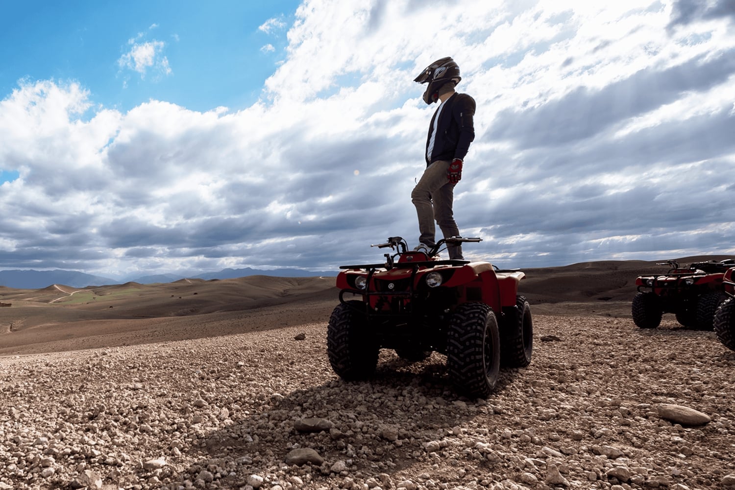 Von Marrakech aus: Premium Agafay Wüste Halbtages-Quad-Biking