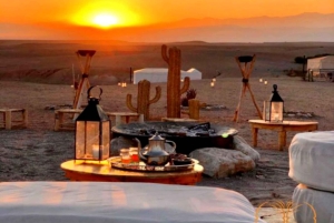 From Marrakesh Agafay Desert Dinner & Sunset, and Camel Ride