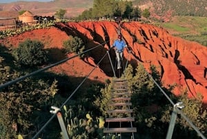 Från Marrakesh: Zip-line i Atlasbergen och vandring