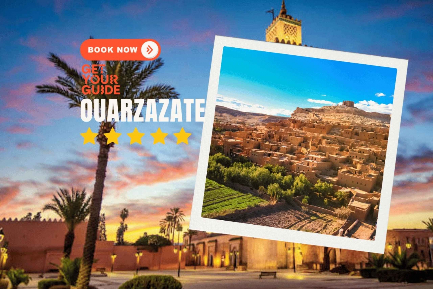 Da Ouarzazate: Tour nel deserto di 3 giorni a Marrakech