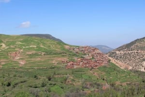 Journée complète dans le désert d'Agafay et les montagnes de l'Atlas avec des chameaux