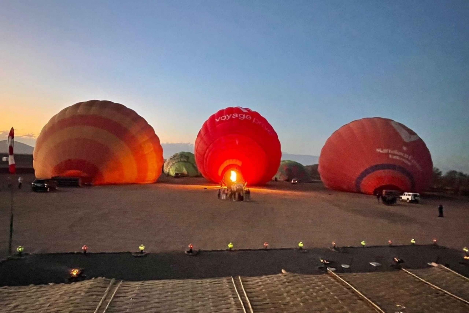 Hot air balloon Marrakech Fly in sky Morocco