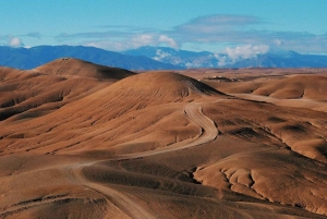Luxe diner bij zonsondergang in premium woestijnkamp; show