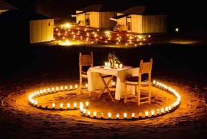Cena mágica bajo las estrellas con paseo en camello y quad