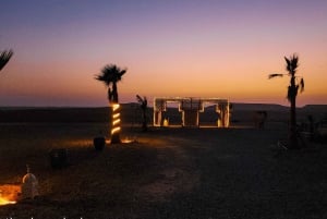Marrakech : balade à dos de chameau dans le désert d'Agafay, dîner-spectacle et accès à la piscine