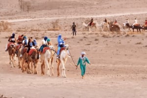 Marrakech: Giro in cammello e cena con spettacolo di fuoco ad Agafay