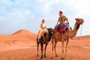 Marrakesz: Kolacja o zachodzie słońca na pustyni Agafay z przejażdżką na wielbłądzie