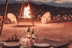 Marrakesz: kolacja na pustyni Agafay z pokazem muzyki i ognia
