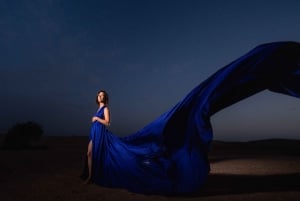 Marrakech : Photoshoot en robe volante dans le désert d'Agafay