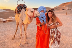 Marrakech: Agafay Desert Sunset Camel Ride with Dinner Show