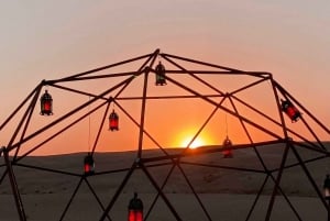 Tour du désert de Marrakech Agafay coucher de soleil à dos de chameau avec dîner-spectacle