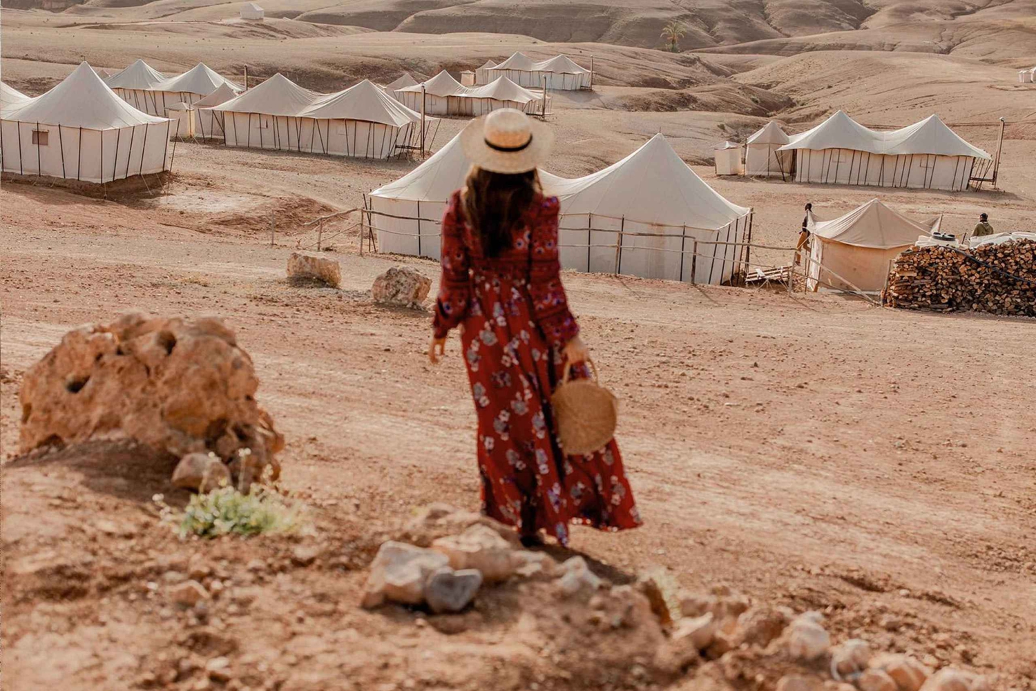 Marrakech - Ökenrundtur Agafay ökenrundtur med fyrhjuling, kamelridning och middag