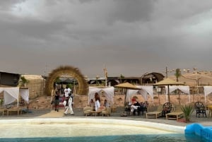 Marrakech: Camel Ride, Dinner, Pool, and Fire Show in Agafay