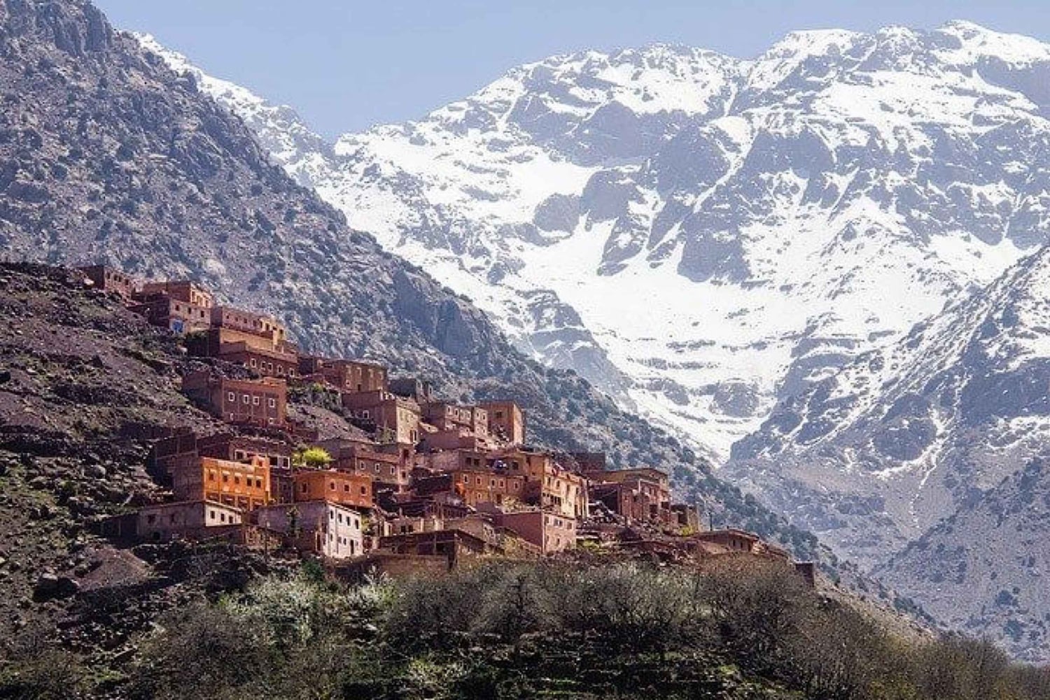 Marrakesh: Atlasgebergte en 3 valleien, wandeltocht naar waterval en lunch