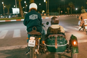 Marrakech by Night: 1h30 Sidecar with Street Food Tasting