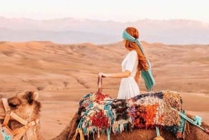 Marrakech: Kamel- och fyrhjulingstur med solnedgång, middag och show
