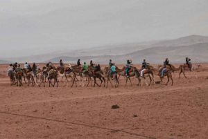 Marrakesch: Kamelritt, Abendessen, Pool und Feuershow in Agafay