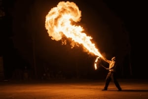 Marrakech: paseo en camello, cena, piscina y espectáculo de fuego en Agafay