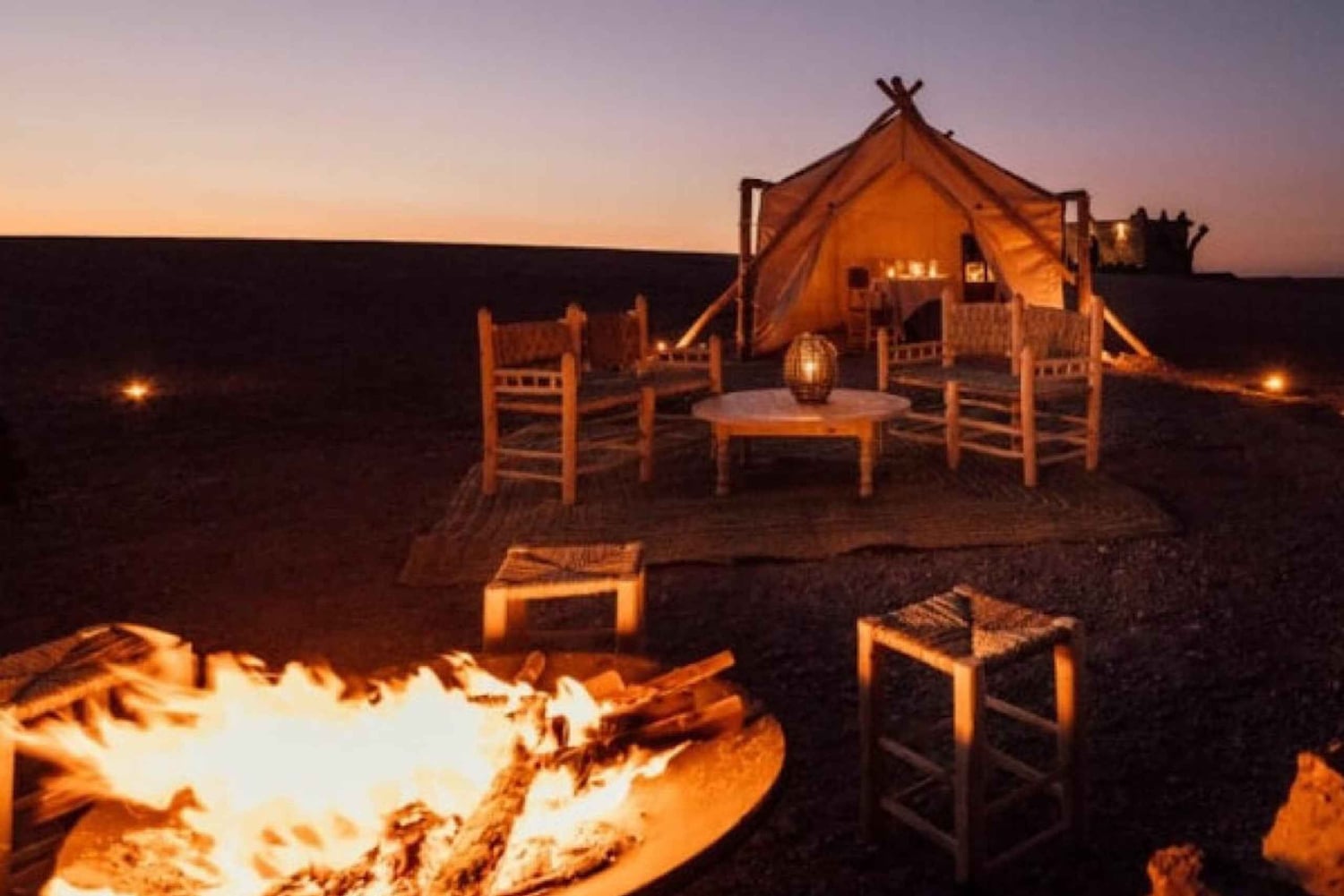 Marrakech: Camel Ride & Dinner with Sunset in Agafay Desert