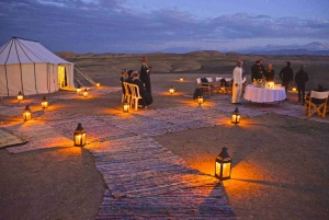 From Marrakech: Dinner in Agafay Desert with Sunset & show