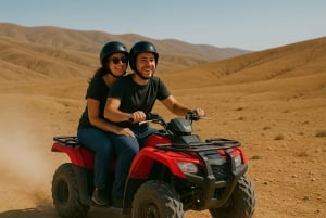 Marrakech: Diner en Quad fiets Woestijn Agafay Sterren & show