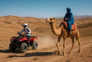 Marrakech: Diner en Quad fiets Woestijn Agafay Sterren & show