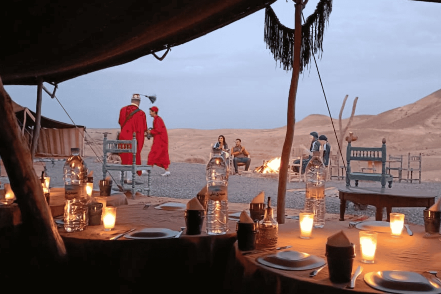 Marrakech: Dinner in Agafay Desert, Fire show & Camel Ride