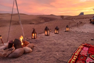 Marrakech: Dinner in Agafay Desert, Fire show & Camel Ride